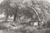 LANDSCAPES. Summer Shades. Summer 1849 old antique vintage print picture
