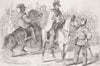ITALY. Garibaldi. & his Negro servant 1849 old antique vintage print picture