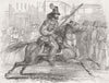 ITALY. 1 of Garibaldi’s lancers carrying dispatch 1849 old antique print