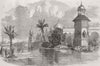 INDIA. King’s Palace, Delhi, from Yamuna 1857 old antique print picture