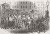 CIRCUS. Hughes’s troupe of elephants, camels, horses 1847 old antique print