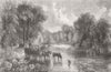 LANDSCAPES. Summer time-Crossing Rd 1856 old antique vintage print picture