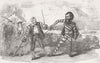 PERFORMING ARTS. From Amateur Pantomime 1856 old antique vintage print picture