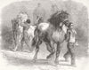 SOCIETY. Horse Fair by Rosa Bonheur. Sketch from 1855 old antique print
