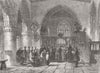 FRANCE. The Christmas Dole 1854 old antique vintage print picture