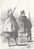 ALGERIA. Zouaves 1854 old antique vintage print picture