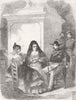 SPAIN. A sketch in Madrid 1856 old antique vintage print picture