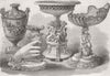 LONDON. Crystal Palace Art-Union Prizes 1865 old antique vintage print picture