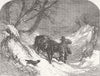 MAIL. The post-boy 1854 old antique vintage print picture