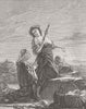 ITALY. Pilgrims in sight of Rome 1865 old antique vintage print picture