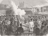 LONDON. Wind. Test to make gunpowder inert 1865 old antique print picture