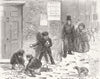 WINTER SPORTS. The boy in the snow 1855 old antique vintage print picture