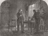 PORTRAITS. From long strike, Lyceum theatre 1866 old antique print picture