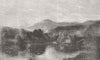 LANDSCAPES. The trophies of the youth 1855 old antique vintage print picture