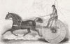 HORSES. Trotting match for Francs 1843 old antique vintage print picture