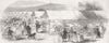 COWS. The show of prize cattle, &c 1843 old antique vintage print picture