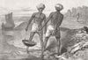 INDIA. Famine, Bengal. Indian mode of irrigation 1874 old antique print