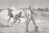 INDIA. Prince of Wales. Fishing, beach, Chennai 1875 old antique print picture