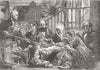 SCOTLAND. Collecting offering, Scotch Kirk 1855 old antique print picture