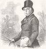 HANTS. Assheton Smith, Master of Hampshire hounds 1856 old antique print