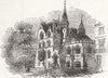 LANDSCAPES. Philological school, New Rd 1856 old antique vintage print picture