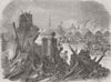INDIA. Sepoy revolt, Meerut 1857 old antique vintage print picture