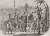 INDIA. Street in Lucknow, The capital of Awadh 1857 old antique print picture