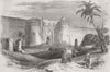 INDIA. West entry to Shere Shah’s Ft, Delhi 1857 old antique print picture