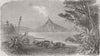 NICARAGUA. Volcano of Momotombo 1857 old antique vintage print picture