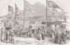 CANADA. Start of Ontario, Simcoe & Huron Railway 1851 old antique print