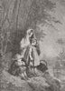 LANDSCAPES & SEASCAPES. Children overtaken by storm 1863 old antique print
