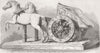 HORSES. Roman chariot and horses 1866 old antique vintage print picture