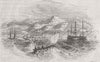 PANAMA. Canal.  1856 old antique vintage print picture