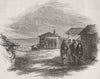 CASTLES. Relieving night guard-Ft Paul 1856 old antique vintage print picture