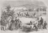 UKRAINE. Sardinian camp, Crimea 1855 old antique vintage print picture