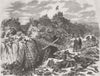 UKRAINE. Removing casualties, Malakhov 1855 old antique vintage print picture