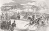 FRANCE. Paris-review-President & his staff 1851 old antique print picture