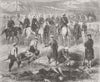 UKRAINE. Chernaya River. Armistice after 1855 old antique print picture