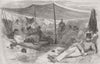 MILITARIA. The trenches at mid-day 1855 old antique vintage print picture