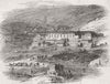 BALAKLAVA. hospital & medical quarters, harbour 1855 old antique print picture