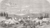 IRAN. Persian army camped under walls of Shiraz 1857 old antique print picture