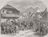 SWITZERLAND. Neuchâtel crisis. Swiss federal troops 1857 old antique print