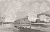 IRAN. Attack on Bushehr by British fleet 1857 old antique print picture