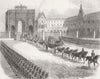 TUILERIES. Arrival of Persian Ambassador, palace  1857 old antique print