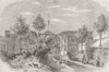 IRAN. Palace, Isfahan  1857 old antique vintage print picture