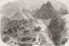 ALGERIA. Zouaves burning Beni-Koreffi tribe 1857 old antique print picture