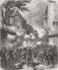 NEUCHÂTEL. Republicans taking Ft from Royalists 1857 old antique print picture