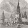 RUSSIA. Scared Gate of Kremlin, Moscow 1856 old antique vintage print picture