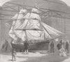 SHIPS. Ship-rigged lifeboat which crossed Atlantic 1866 old antique print