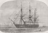 SHIPS. H M S Challenger 1872 old antique vintage print picture